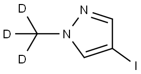 4-Iodo-1-methyl-1H-pyrazole-d3 Struktur
