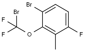 1-Bromo-2-(bromodifluoromethoxy)-4-fluoro-3-methylbenzene Struktur