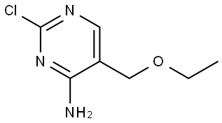 4-Pyrimidinamine, 2-chloro-5-(ethoxymethyl)- Struktur