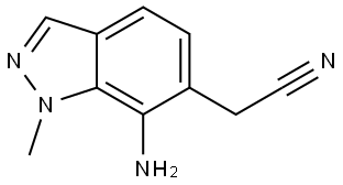 1H-Indazole-6-acetonitrile, 7-amino-1-methyl- Struktur