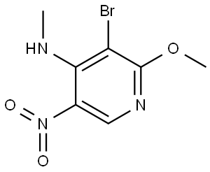 4-Pyridinamine, 3-bromo-2-methoxy-N-methyl-5-nitro- Struktur