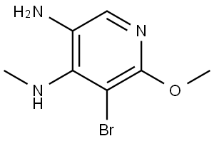 3,4-Pyridinediamine, 5-bromo-6-methoxy-N4-methyl- Struktur