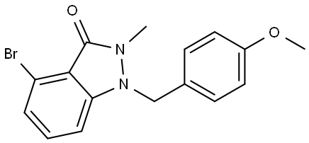 3H-Indazol-3-one, 4-bromo-1,2-dihydro-1-[(4-methoxyphenyl)methyl]-2-methyl- Struktur