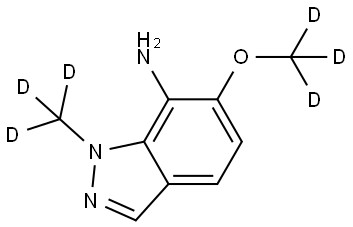 6-(Methoxy-d3)-1-(methyl-d3)-1H-indazol-7-amine Struktur
