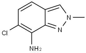 2H-Indazol-7-amine, 6-chloro-2-methyl- Struktur