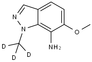 1H-Indazol-7-amine, 6-methoxy-1-methyl-d3 Struktur