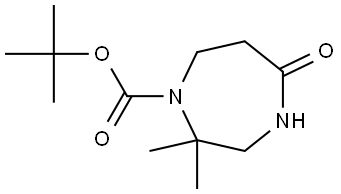 tert-Butyl 2,2-dimethyl-5-oxo-1,4-diazepane-1-carboxylate Struktur