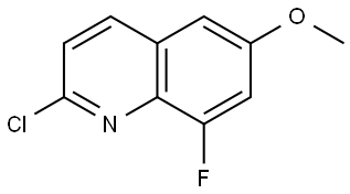 2-Chloro-8-fluoro-6-methoxyquinoline Struktur