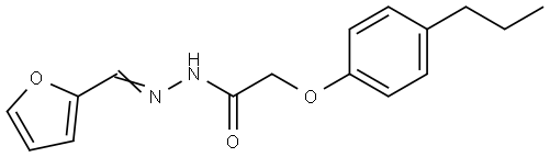N'-(2-FURYLMETHYLENE)-2-(4-PROPYLPHENOXY)ACETOHYDRAZIDE Struktur