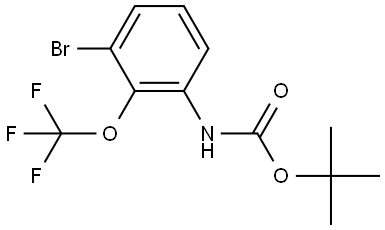 tert-Butyl (3-bromo-2-(trifluoromethoxy)phenyl)carbamate Struktur