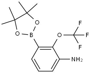 Benzenamine, 3-(4,4,5,5-tetramethyl-1,3,2-dioxaborolan-2-yl)-2-(trifluoromethoxy)- Struktur