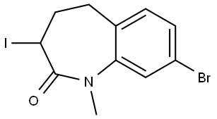 8-Bromo-3-iodo-1-methyl-1,3,4,5-tetrahydro-2H-benzo[b]azepin-2-one Struktur
