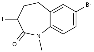 7-Bromo-3-iodo-1-methyl-1,3,4,5-tetrahydro-2H-benzo[b]azepin-2-one Struktur