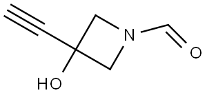 1-Azetidinecarboxaldehyde, 3-ethynyl-3-hydroxy- Struktur