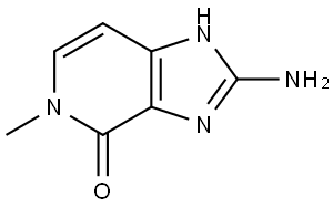 2-Amino-5-methyl-3,5-dihydro-4H-imidazo[4,5-c]pyridin-4-one Struktur