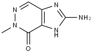 2-Amino-5-methyl-3,5-dihydro-4H-imidazo[4,5-d]pyridazin-4-one Struktur