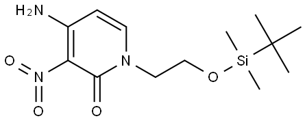 4-Amino-1-(2-((tert-butyldimethylsilyl)oxy)ethyl)-3-nitropyridin-2(1H)-one Struktur