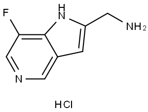 (7-Fluoro-1H-pyrrolo[3,2-c]pyridin-2-yl)methanamine hydrochloride Struktur