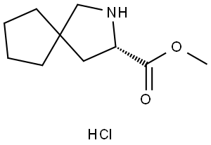 (S)-Methyl 2-azaspiro[4.4]nonane-3-carboxylate hydrochloride Struktur