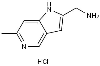 (6-Methyl-1H-pyrrolo[3,2-c]pyridin-2-yl)methanamine hydrochloride Struktur