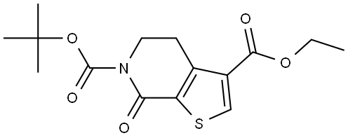 6-(tert-Butyl) 3-ethyl 7-oxo-4,7-dihydrothieno[2,3-c]pyridine-3,6(5H)-dicarboxylate Struktur