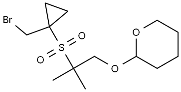 2-(2-((1-(Bromomethyl)cyclopropyl)sulfonyl)-2-methylpropoxy)tetrahydro-2H-pyran Struktur