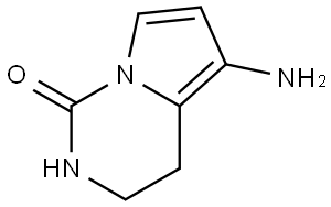 5-Amino-3,4-dihydropyrrolo[1,2-c]pyrimidin-1(2H)-one Struktur