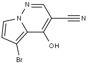 5-溴-4-羥基吡咯并[1,2-B]噠嗪-3-碳腈 結(jié)構(gòu)式