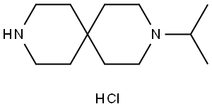 3,9-Diazaspiro[5.5]undecane, 3-(1-methylethyl)-, hydrochloride (1:1) Struktur