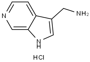 1H-Pyrrolo[2,3-c]pyridine-3-methanamine, hydrochloride (1:1) Struktur