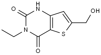 Thieno[3,2-d]pyrimidine-2,4(1H,3H)-dione, 3-ethyl-6-(hydroxymethyl)- Struktur