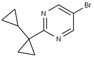 2-([1,1'-Bi(cyclopropan)]-1-yl)-5-bromopyrimidine Struktur