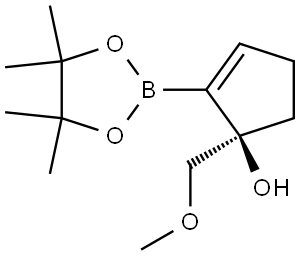 2-Cyclopenten-1-ol, 1-(methoxymethyl)-2-(4,4,5,5-tetramethyl-1,3,2-dioxaborolan-2-yl)-, (1R)- Struktur