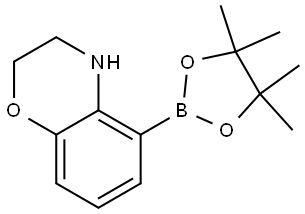 5-(4,4,5,5-Tetramethyl-1,3,2-dioxaborolan-2-yl)-3,4-dihydro-2H-benzo[b][1,4]oxazine Struktur