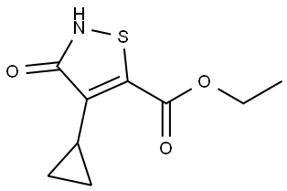 Ethyl 4-cyclopropyl-3-oxo-2,3-dihydroisothiazole-5-carboxylate Struktur
