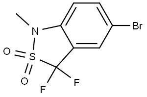 5-Bromo-3,3-difluoro-1-methyl-1,3-dihydrobenzo[c]isothiazole 2,2-dioxide Struktur