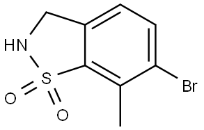 6-Bromo-7-methyl-2,3-dihydrobenzo[d]isothiazole 1,1-dioxide Struktur