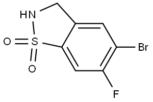 5-Bromo-6-fluoro-2,3-dihydrobenzo[d]isothiazole 1,1-dioxide Struktur