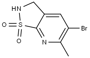 5-Bromo-6-methyl-2,3-dihydroisothiazolo[5,4-b]pyridine 1,1-dioxide Struktur