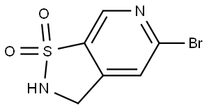 5-Bromo-2,3-dihydroisothiazolo[5,4-c]pyridine 1,1-dioxide Struktur