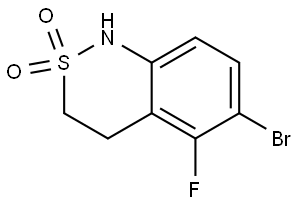 6-Bromo-5-fluoro-3,4-dihydro-1H-benzo[c][1,2]thiazine 2,2-dioxide Struktur