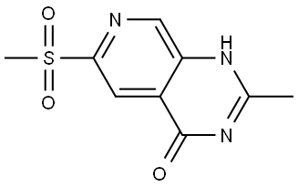 2-Methyl-6-(methylsulfonyl)pyrido[3,4-d]pyrimidin-4(1H)-one Struktur