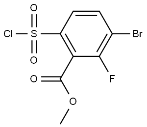 Methyl 3-bromo-6-(chlorosulfonyl)-2-fluorobenzoate Struktur