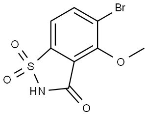 5-Bromo-4-methoxybenzo[d]isothiazol-3(2H)-one 1,1-dioxide Struktur