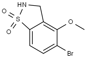 5-Bromo-4-methoxy-2,3-dihydrobenzo[d]isothiazole 1,1-dioxide Struktur