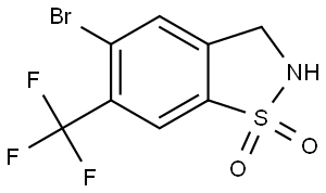 5-Bromo-6-(trifluoromethyl)-2,3-dihydrobenzo[d]isothiazole 1,1-dioxide Struktur