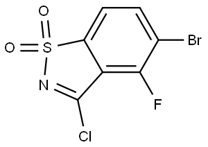 5-Bromo-3-chloro-4-fluorobenzo[d]isothiazole 1,1-dioxide Struktur
