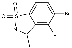 5-Bromo-4-fluoro-3-methyl-2,3-dihydrobenzo[d]isothiazole 1,1-dioxide Struktur