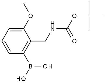 (2-(((tert-Butoxycarbonyl)amino)methyl)-3-methoxyphenyl)boronic acid Struktur