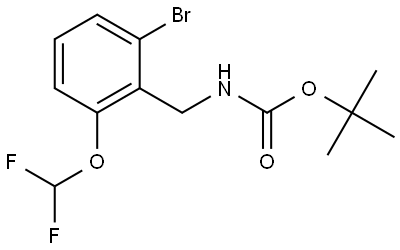 tert-Butyl 2-bromo-6-(difluoromethoxy)benzylcarbamate Struktur